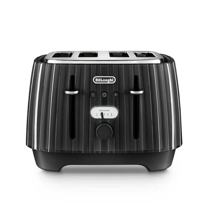 DELONGHI - 4 Slice Ballerina Toaster - Black  - CTD4003.BK - Kitchenary