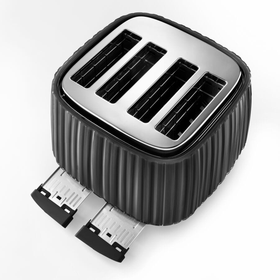 DELONGHI - 4 Slice Ballerina Toaster - Black  - CTD4003.BK - Kitchenary