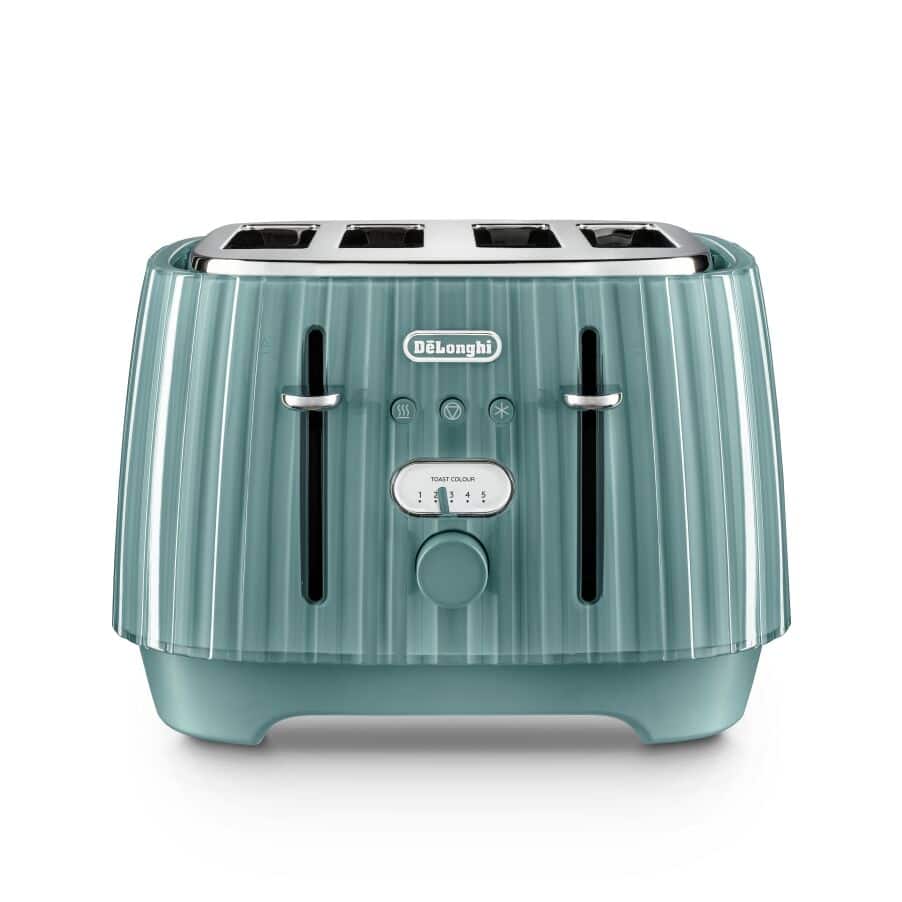 DELONGHI - 4 Slice Ballerina Toaster - Laguna Green  - CTD4003.GR - Kitchenary