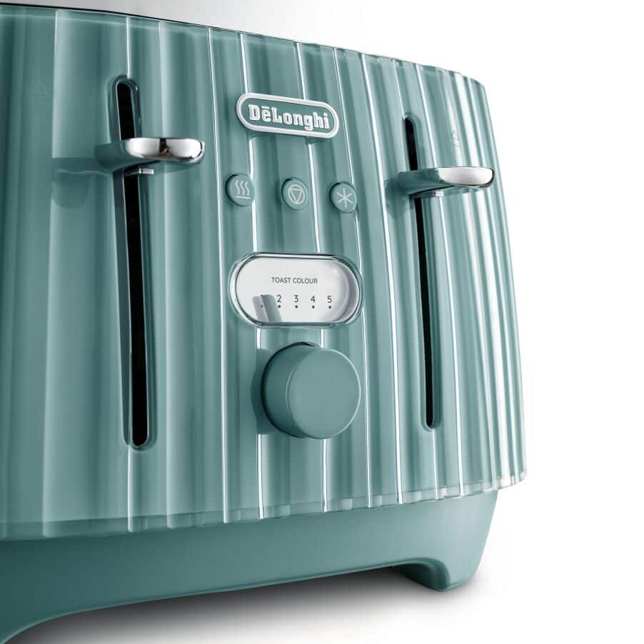 DELONGHI - 4 Slice Ballerina Toaster - Laguna Green  - CTD4003.GR - Kitchenary