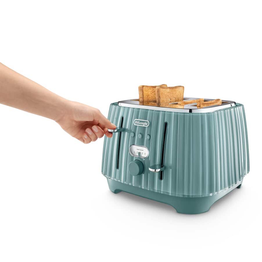 DELONGHI - 4 Slice Ballerina Toaster - Laguna Green  - CTD4003.GR - Kitchenary