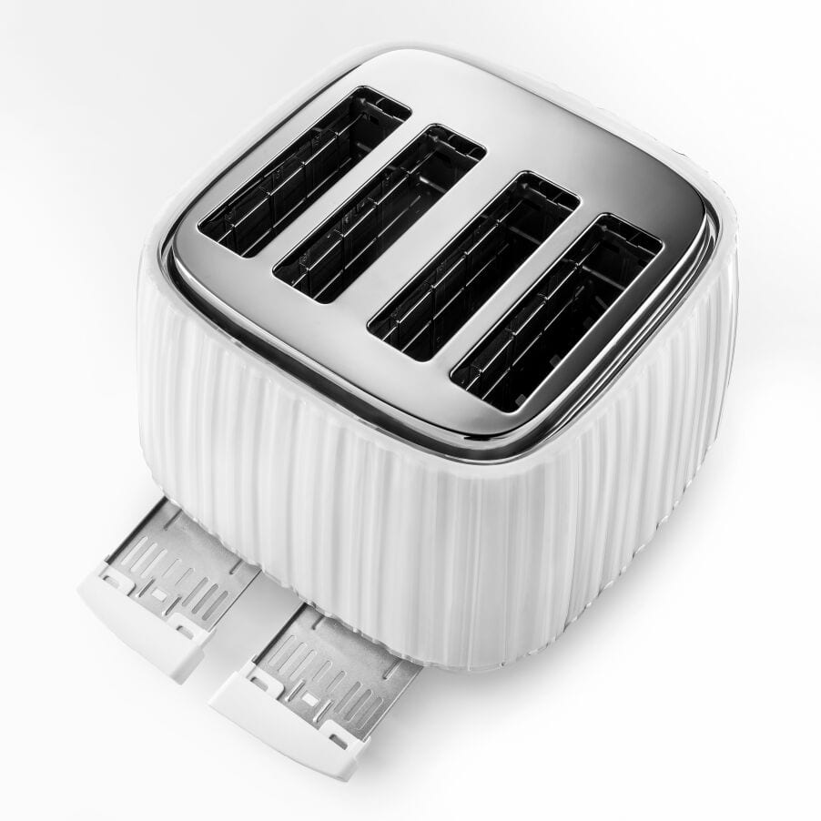 DELONGHI - 4 Slice Ballerina Toaster - White  - CTD4003.W - Kitchenary