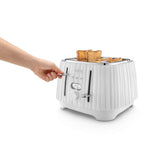 DELONGHI - 4 Slice Ballerina Toaster - White  - CTD4003.W - Kitchenary