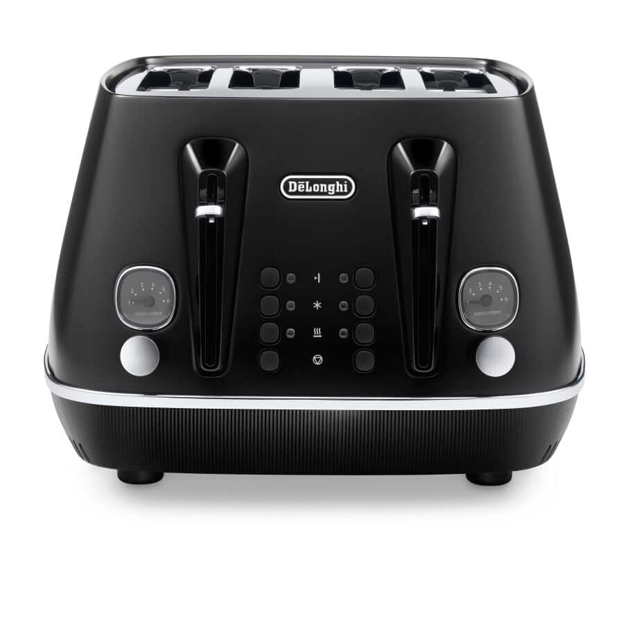 DELONGHI - 4 Slice Distinta X Toaster - Black - CTIN4003.BK - Kitchenary