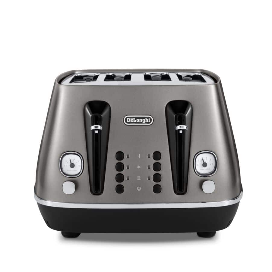 DELONGHI - 4 Slice Distinta X Toaster - Titanium - CTIN4003.TB - Kitchenary