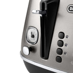 DELONGHI - 4 Slice Distinta X Toaster - Titanium - CTIN4003.TB - Kitchenary