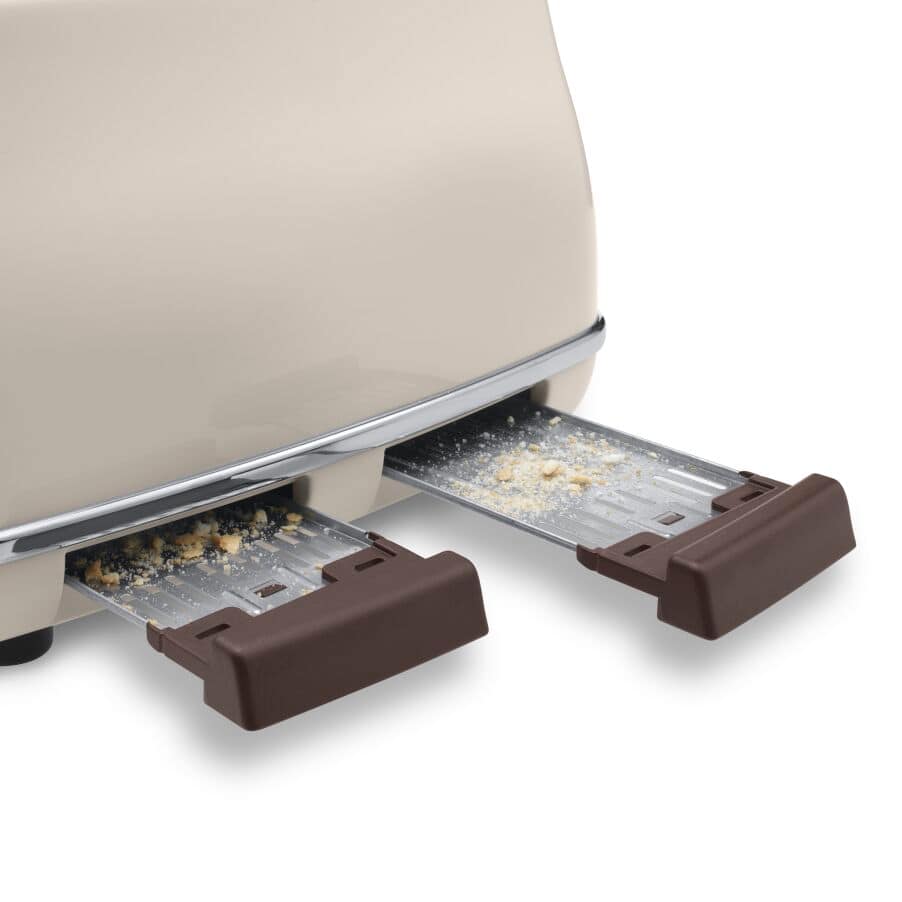 DELONGHI - 4 Slice Icona Vintage Toaster - Beige - CTOV4003.BG - Kitchenary