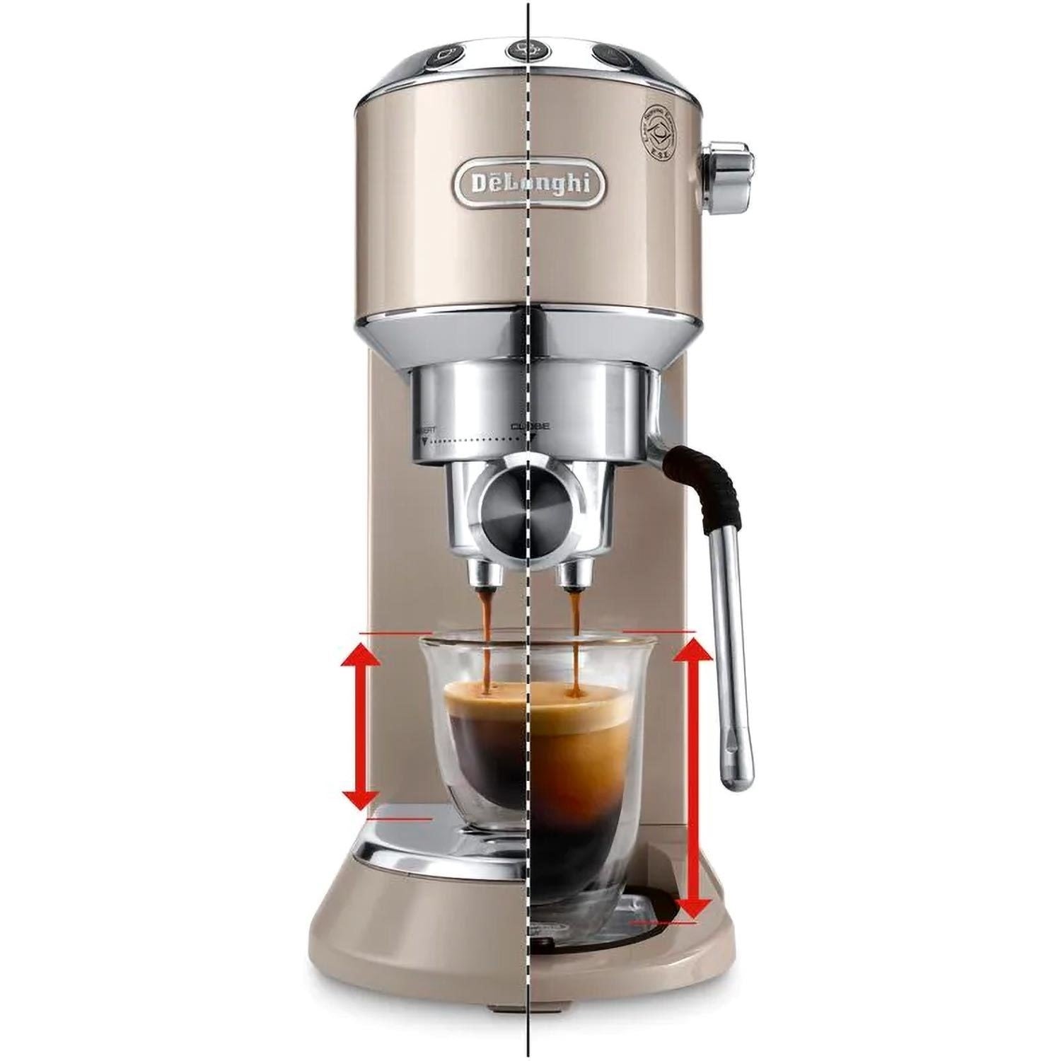DELONGHI - Dedica Arte Manual Coffee Machine - Beige  - EC885.BG - Kitchenary