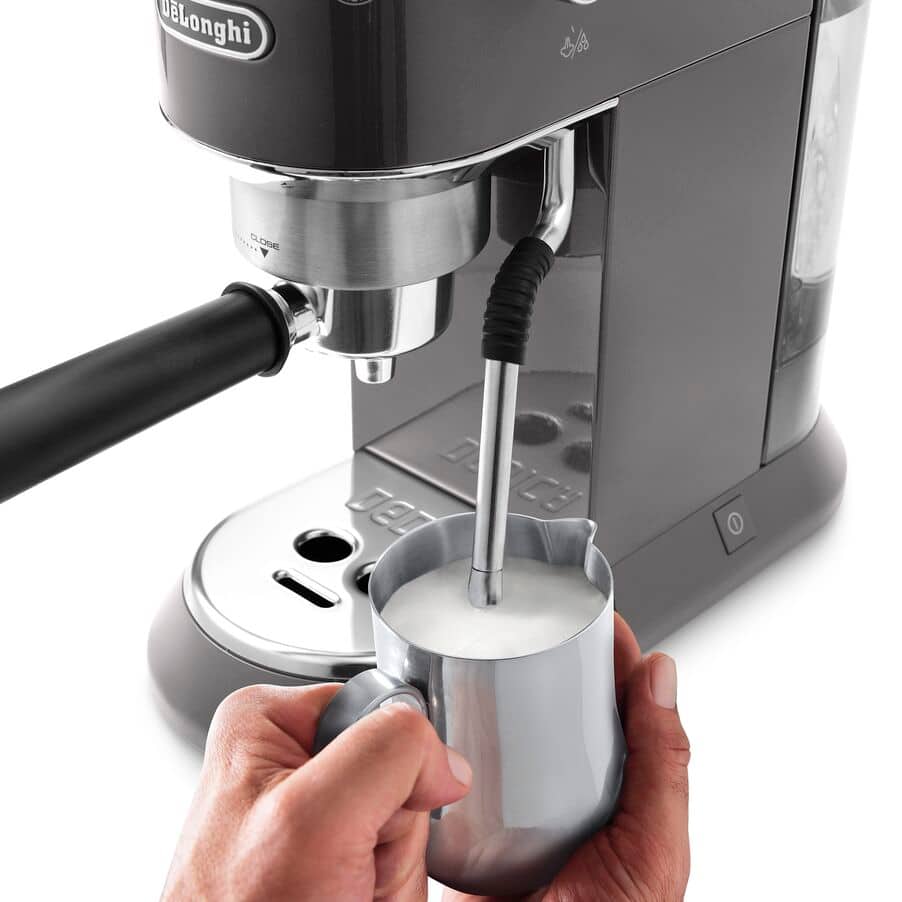 DELONGHI - Dedica Arte Manual Coffee Machine - Grey  - EC885.GY - Kitchenary