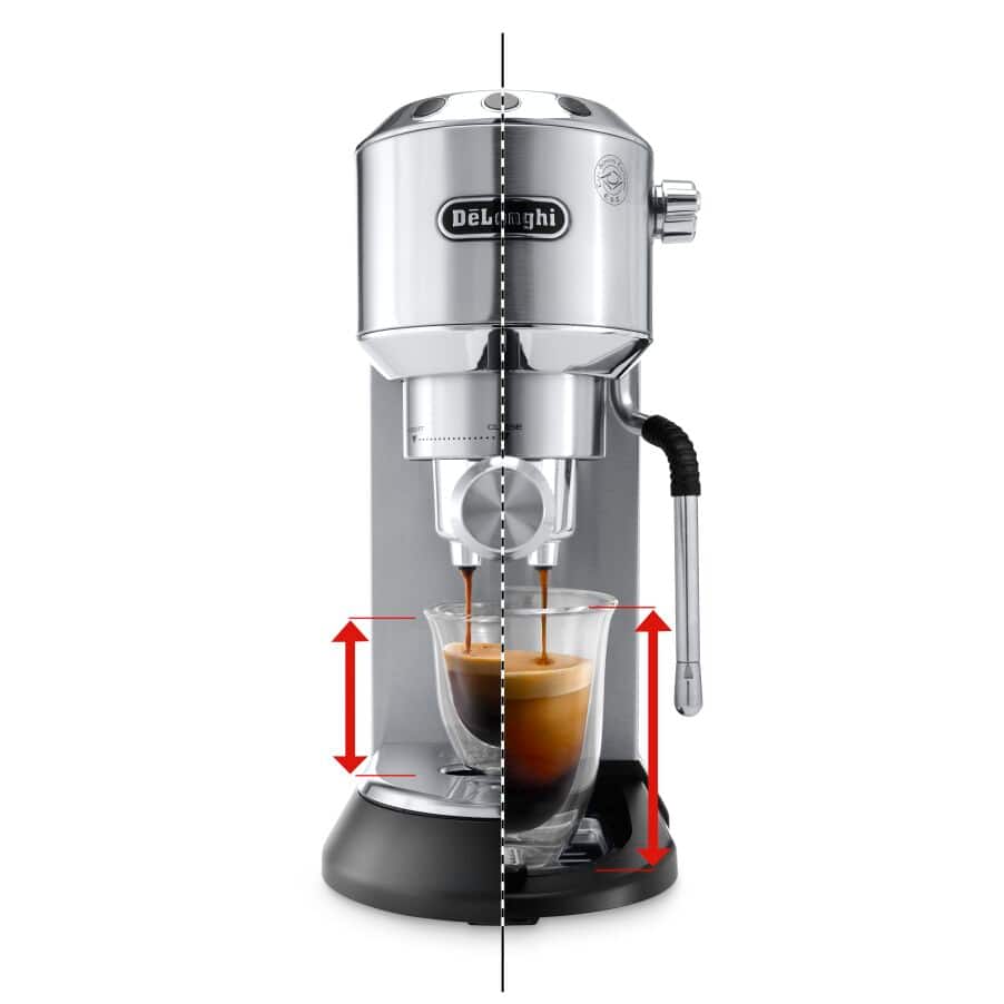 DELONGHI - Dedica Arte Manual Coffee Machine - Silver - EC885.M - Kitchenary