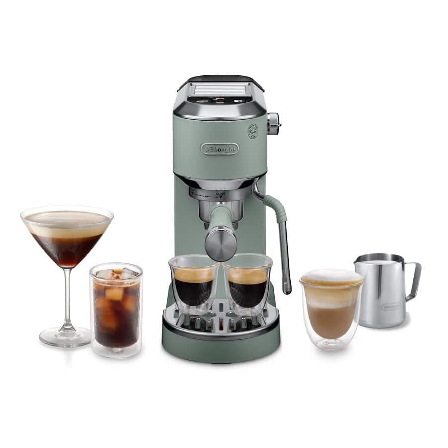 DELONGHI - Dedica Duo Manual Espresso Machine - Green - EC890.GR - Kitchenary