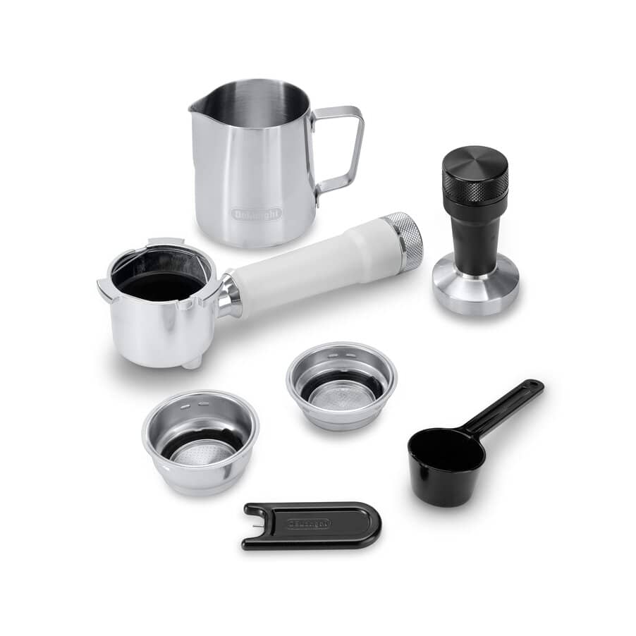 DELONGHI - Dedica Duo Manual Espresso Machine - White - EC890.WI - Kitchenary