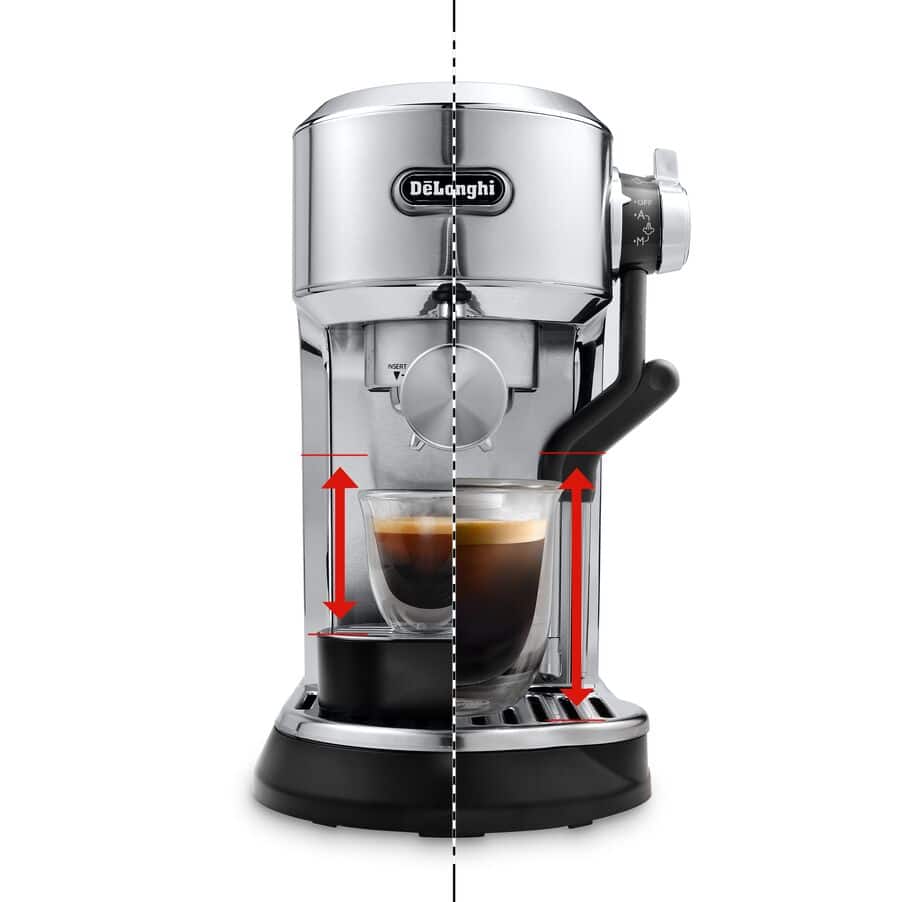 DELONGHI - Dedica Maestro Plus Manual Espresso Coffee Machine - Silver - EC950.M - Kitchenary