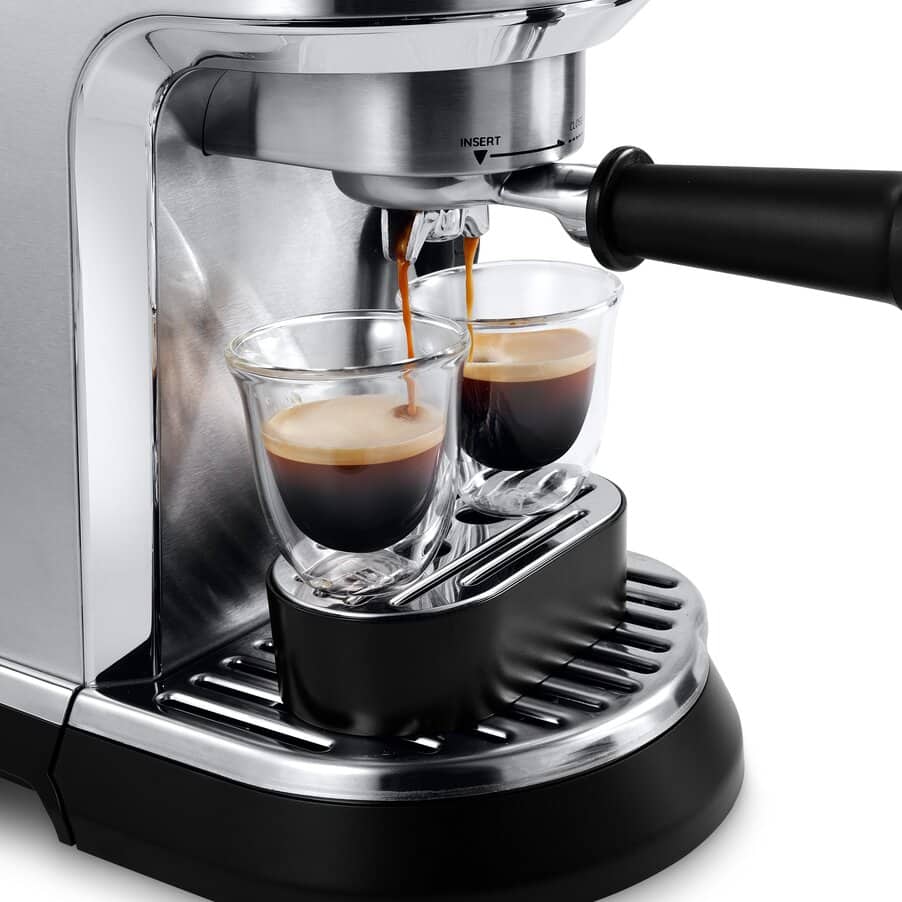 DELONGHI - Dedica Maestro Plus Manual Espresso Coffee Machine - Silver - EC950.M - Kitchenary