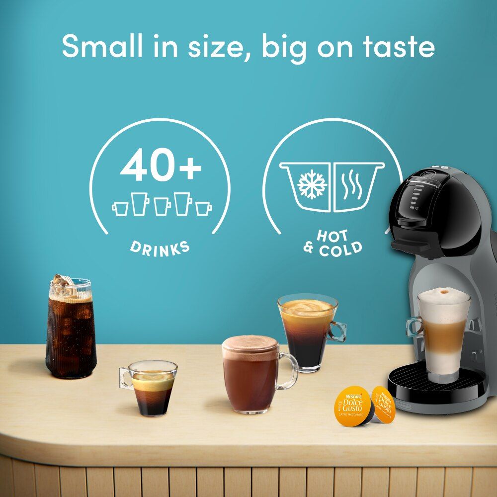 DELONGHI - Dolce Gusto Mini Me 2 Pod Coffee Machine - Black & Anthracite - EDG335.B - Kitchenary
