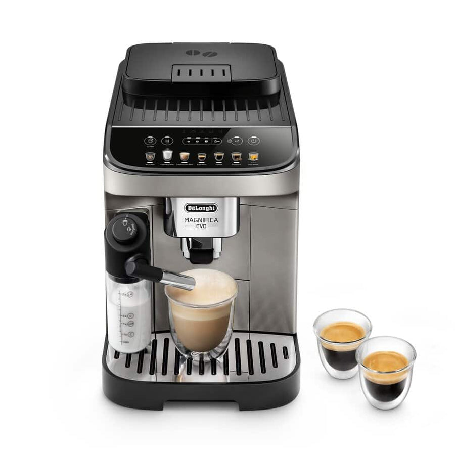 DELONGHI - Magnifica Evo Milk Bean to Cup Automatic Coffee Machine - Grey and Black - ECAM290.83.TB - Kitchenary
