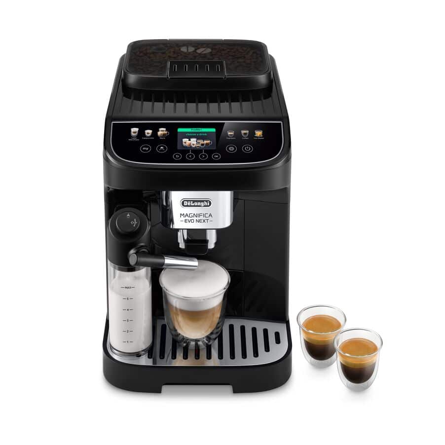 DELONGHI - Magnifica Evo Next Bean to Cup Automatic Coffee Machine - Black - ECAM310.60.B - Kitchenary