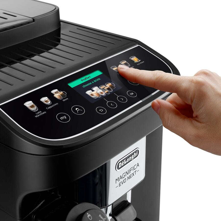 DELONGHI - Magnifica Evo Next Bean to Cup Automatic Coffee Machine - Black - ECAM310.60.B - Kitchenary