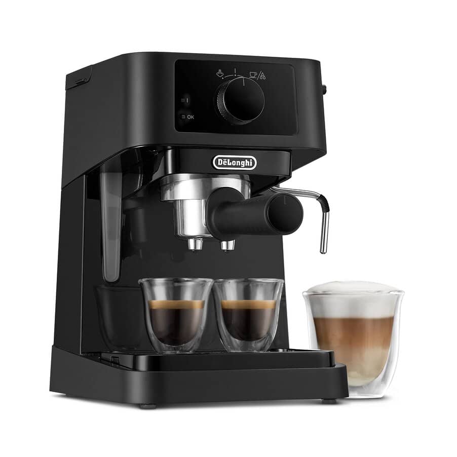 DELONGHI - Stilosa Manual Espresso Coffee Machine - Black - EC230.BK - Kitchenary