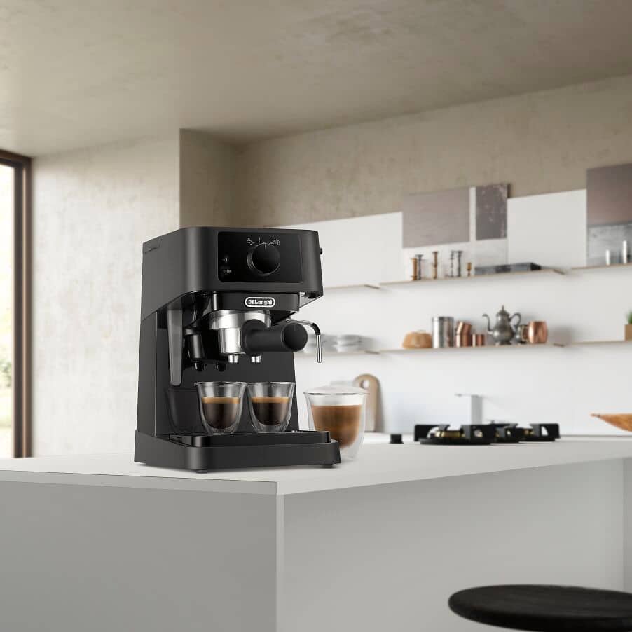 DELONGHI - Stilosa Manual Espresso Coffee Machine - Black - EC230.BK - Kitchenary
