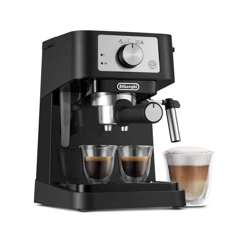 DELONGHI - Stilosa Manual Espresso Coffee Machine - Black - EC260.BK - Kitchenary