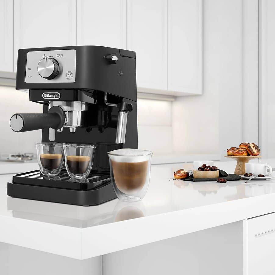 DELONGHI - Stilosa Manual Espresso Coffee Machine - Black - EC260.BK - Kitchenary