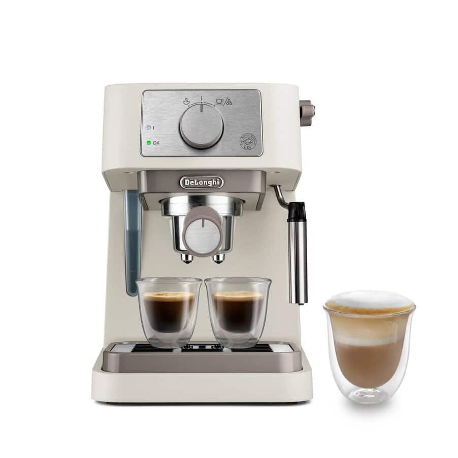 DELONGHI - Stilosa Manual Espresso Coffee Machine - Cream - EC260.CR - Kitchenary