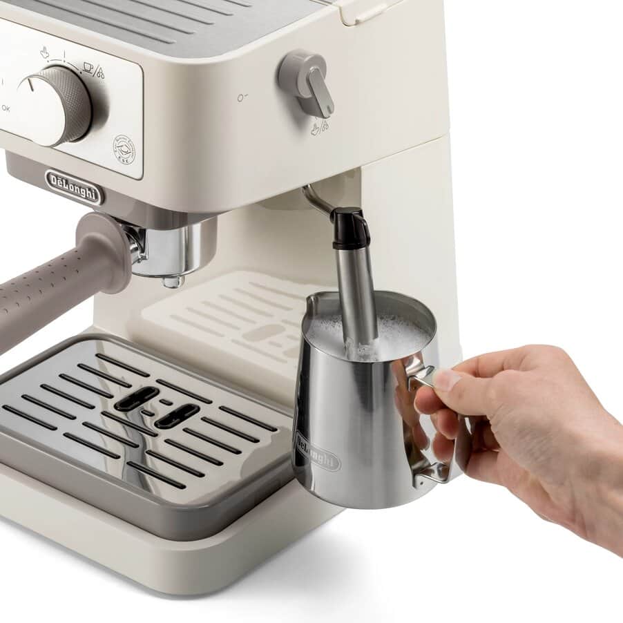 DELONGHI - Stilosa Manual Espresso Coffee Machine - Cream - EC260.CR - Kitchenary