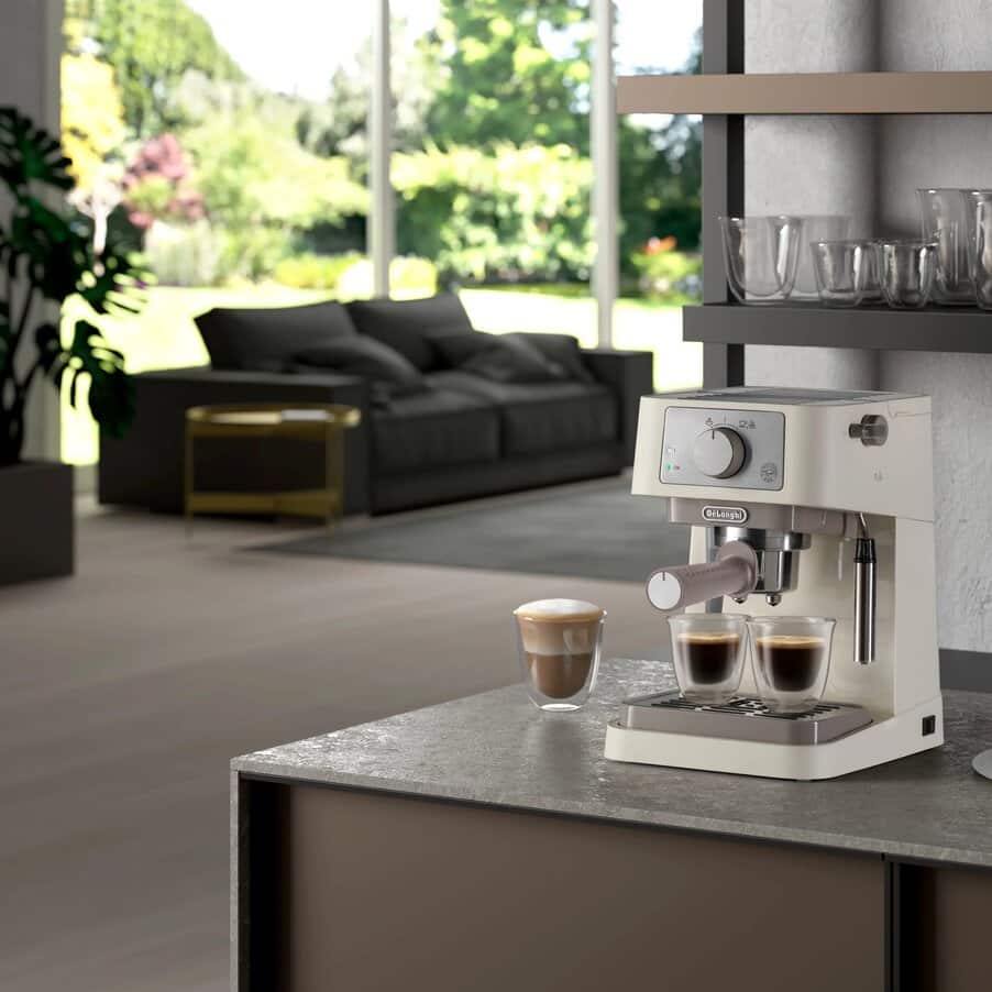 DELONGHI - Stilosa Manual Espresso Coffee Machine - Cream - EC260.CR - Kitchenary