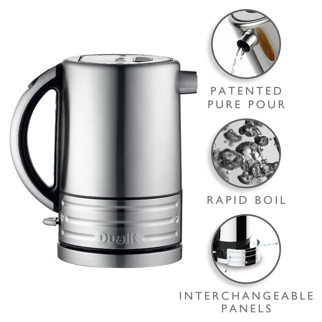 DUALIT - 1.5L Architect Kettle - Black & Brushed Steel - 72905 - Kitchenary