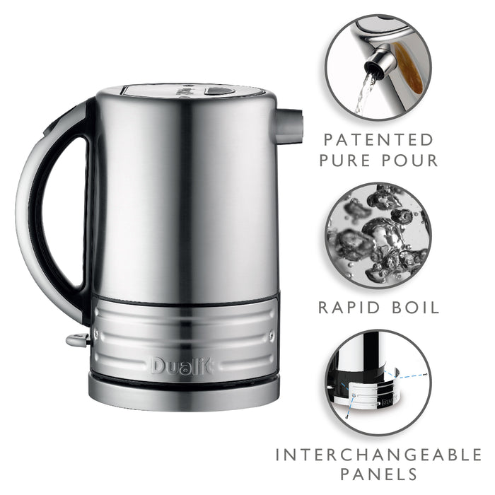 DUALIT - 1.5L Architect Kettle - Black & Brushed Steel - 72905 - Kitchenary