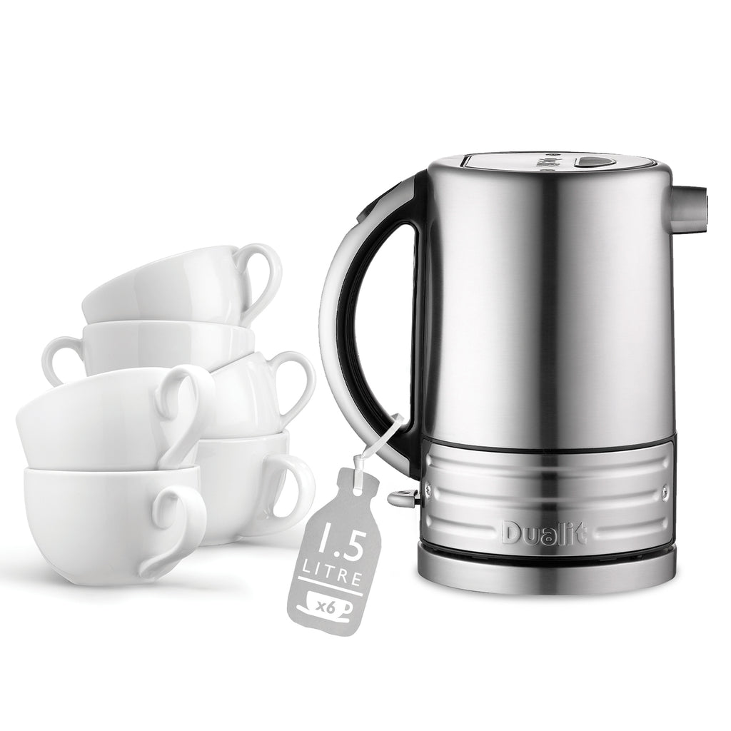 DUALIT - 1.5L Architect Kettle - Black & Brushed Steel - 72905 - Kitchenary