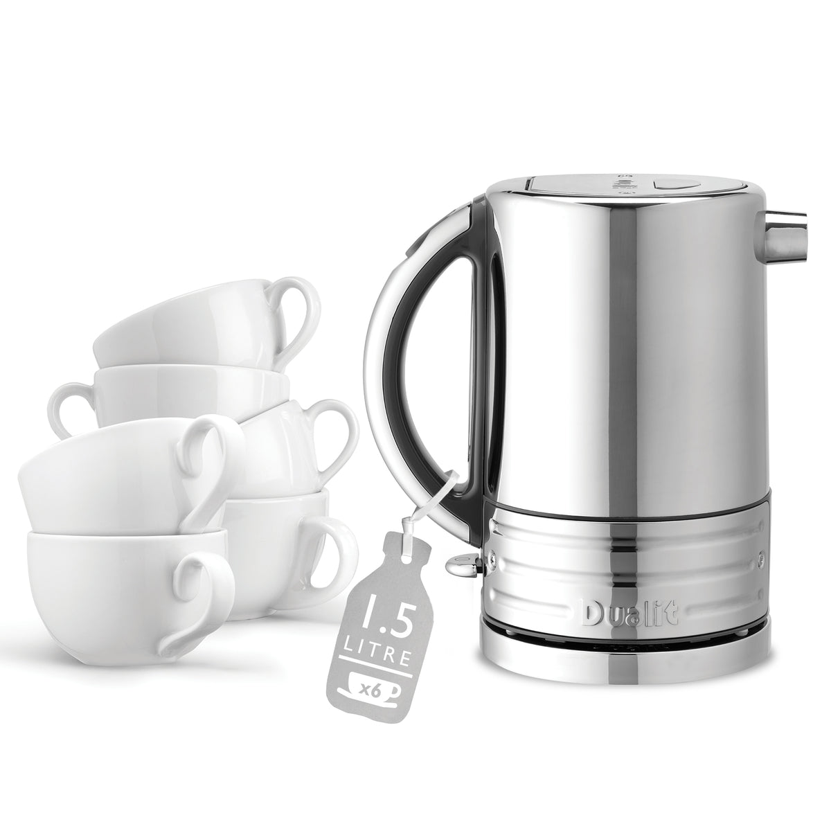 DUALIT - 1.5L Architect Kettle - Grey & Polished Steel - 72926 - Kitchenary