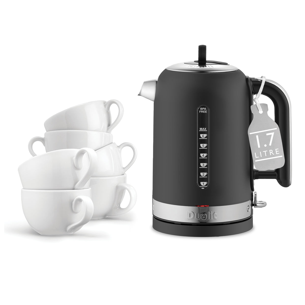 DUALIT - 1.7L Classic Quiet Boil Kettle - Black - 72785 - Kitchenary