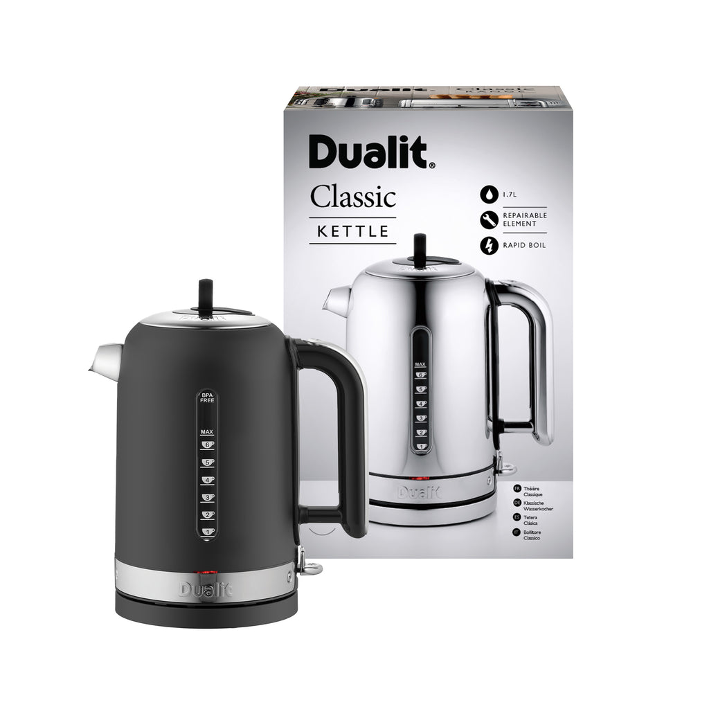DUALIT - 1.7L Classic Quiet Boil Kettle - Black - 72785 - Kitchenary
