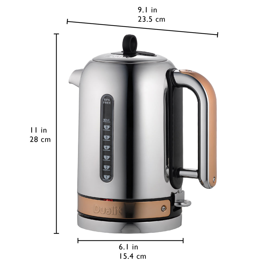 DUALIT - 1.7L Classic Quiet Boil Kettle - Copper - 72820 - Kitchenary