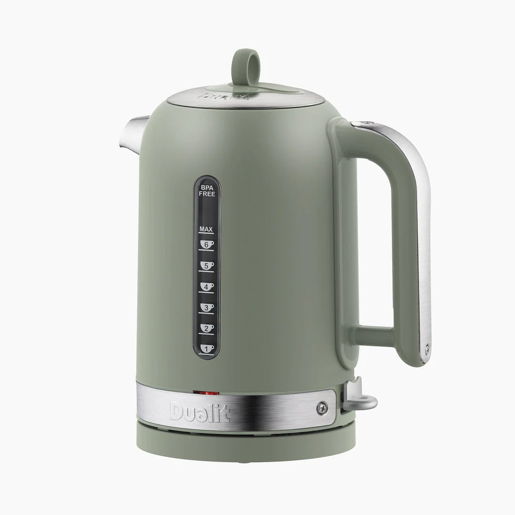 DUALIT - 1.7L Classic Quiet Boil Kettle - Matt Sage Green - 72788 - Kitchenary