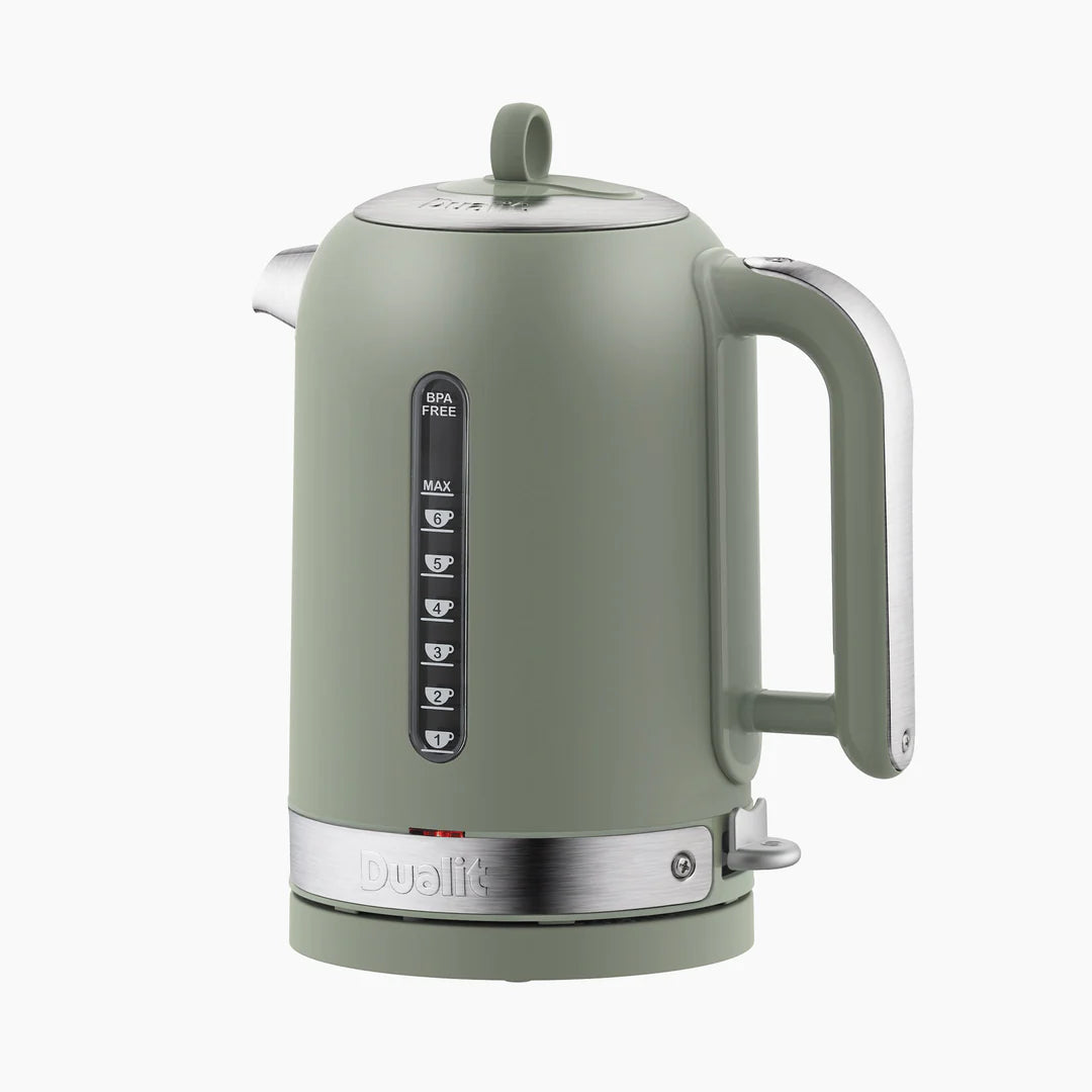DUALIT - 1.7L Classic Quiet Boil Kettle - Matt Sage Green - 72788 - Kitchenary