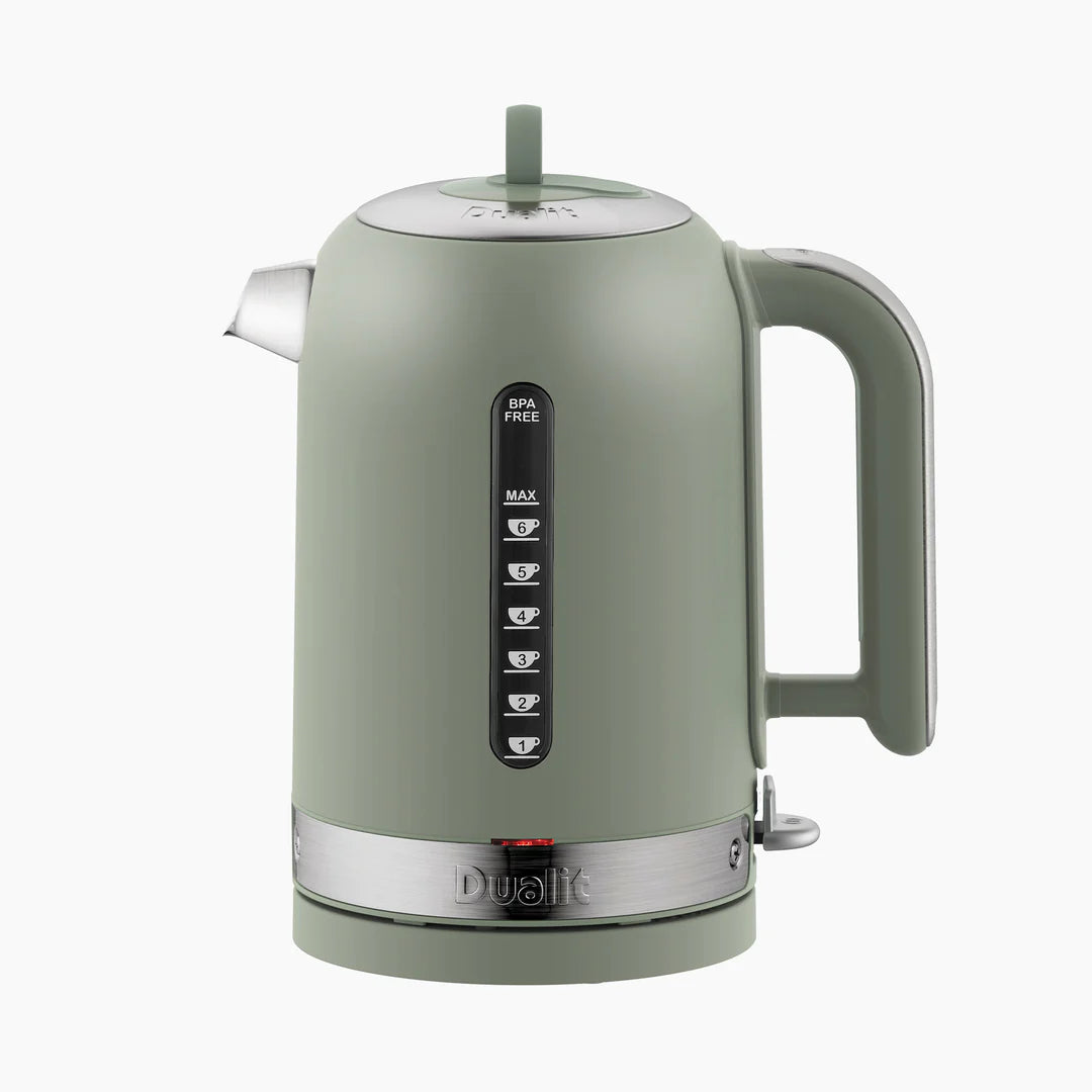 DUALIT - 1.7L Classic Quiet Boil Kettle - Matt Sage Green - 72788 - Kitchenary