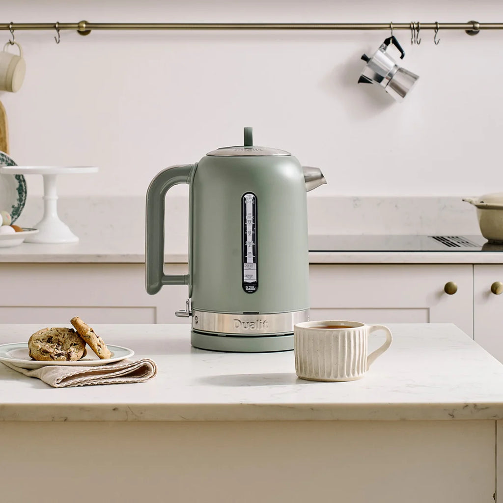 DUALIT - 1.7L Classic Quiet Boil Kettle - Matt Sage Green - 72788 - Kitchenary