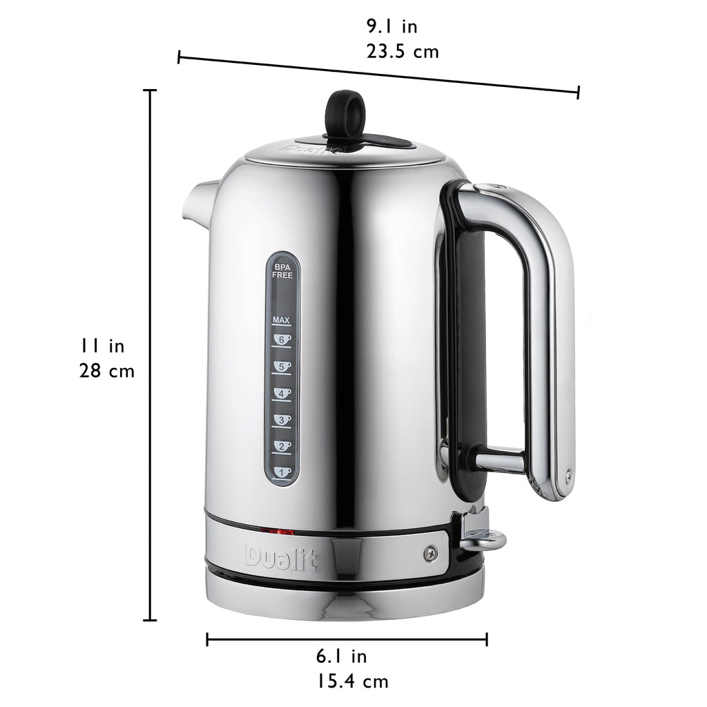 DUALIT - 1.7L Classic Quiet Boil Kettle - Polished - 72815 - Kitchenary