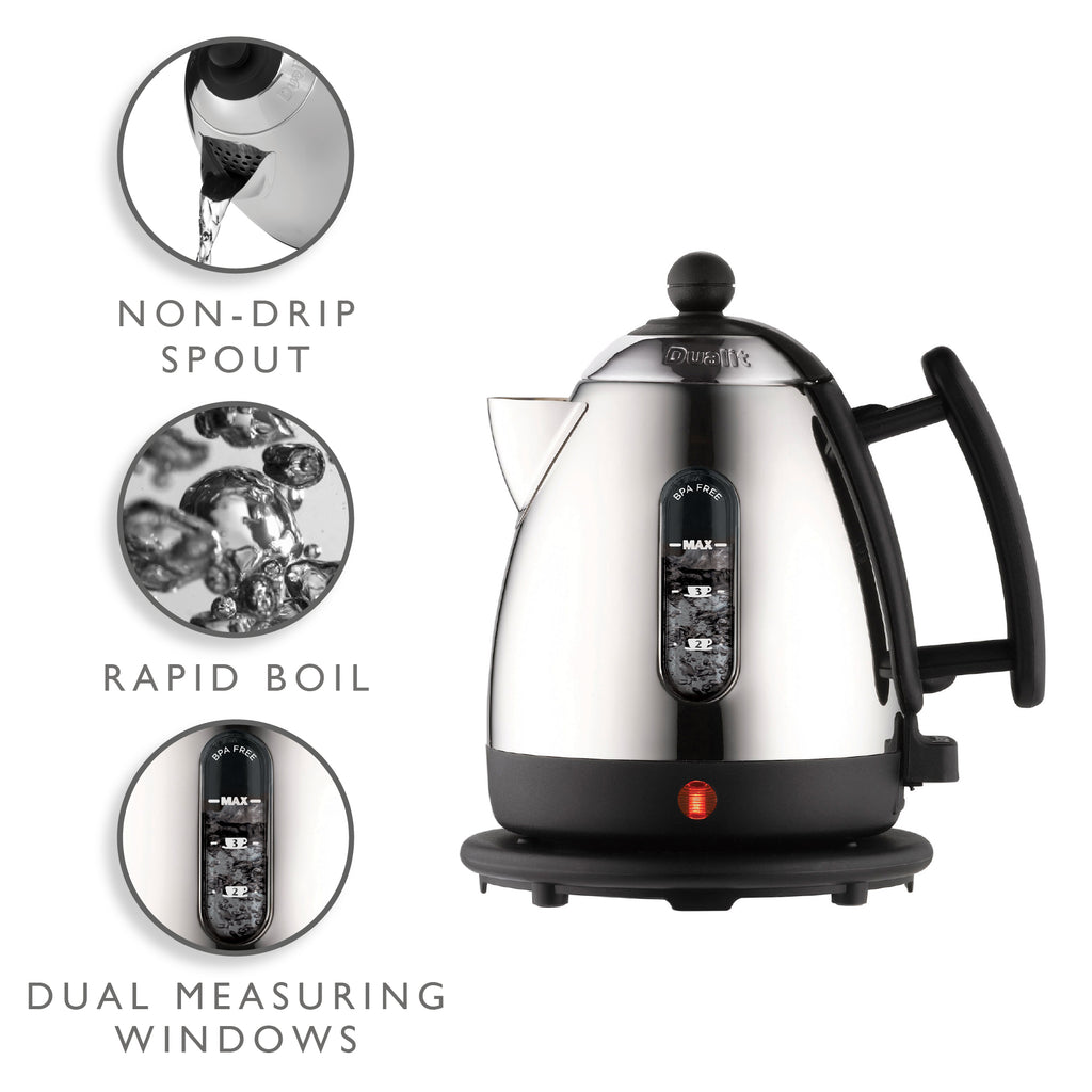 DUALIT - 1L Cordless Mini Jug Kettle - Black - 72200 - Kitchenary