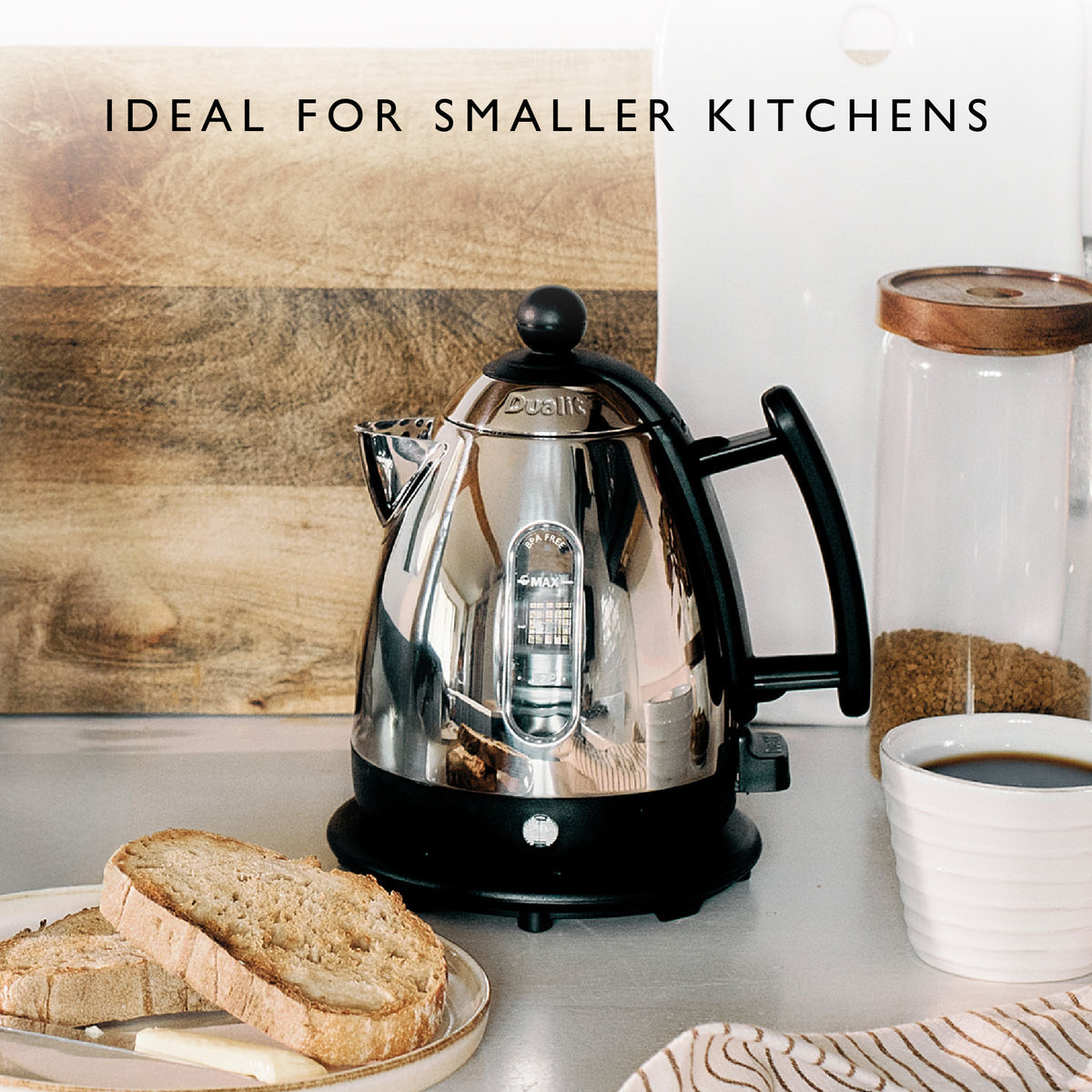 DUALIT - 1L Cordless Mini Jug Kettle - Black - 72200 - Kitchenary