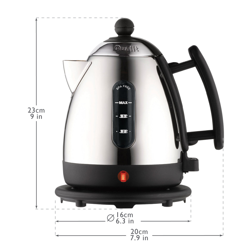 DUALIT - 1L Cordless Mini Jug Kettle - Black - 72200 - Kitchenary