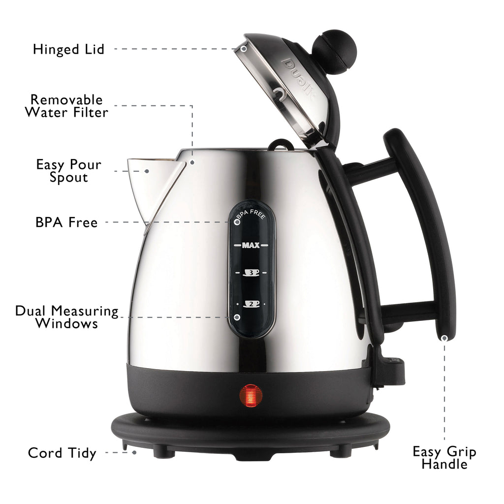 DUALIT - 1L Cordless Mini Jug Kettle - Black - 72200 - Kitchenary