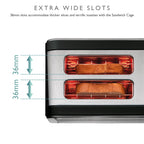 DUALIT - 2 Slice Architect Toaster - Black & Brushed Stainless Steel - 26505 - Kitchenary