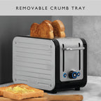 DUALIT - 2 Slice Architect Toaster - Black & Brushed Stainless Steel - 26505 - Kitchenary