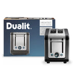 DUALIT - 2 Slice Architect Toaster - Black & Brushed Stainless Steel - 26505 - Kitchenary