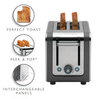 DUALIT - 2 Slice Architect Toaster - Grey & Stainless Steel - 26526 - Kitchenary
