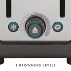 DUALIT - 2 Slice Architect Toaster - Grey & Stainless Steel - 26526 - Kitchenary